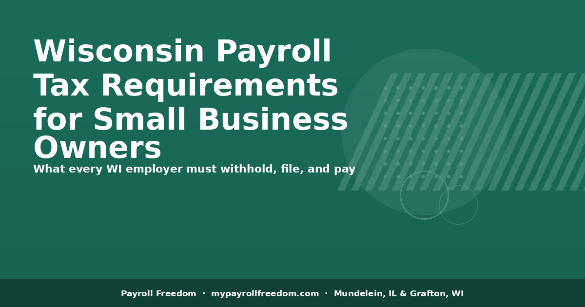 Payroll Freedom guide to Wisconsin payroll tax requirements for small business owners in 2026.