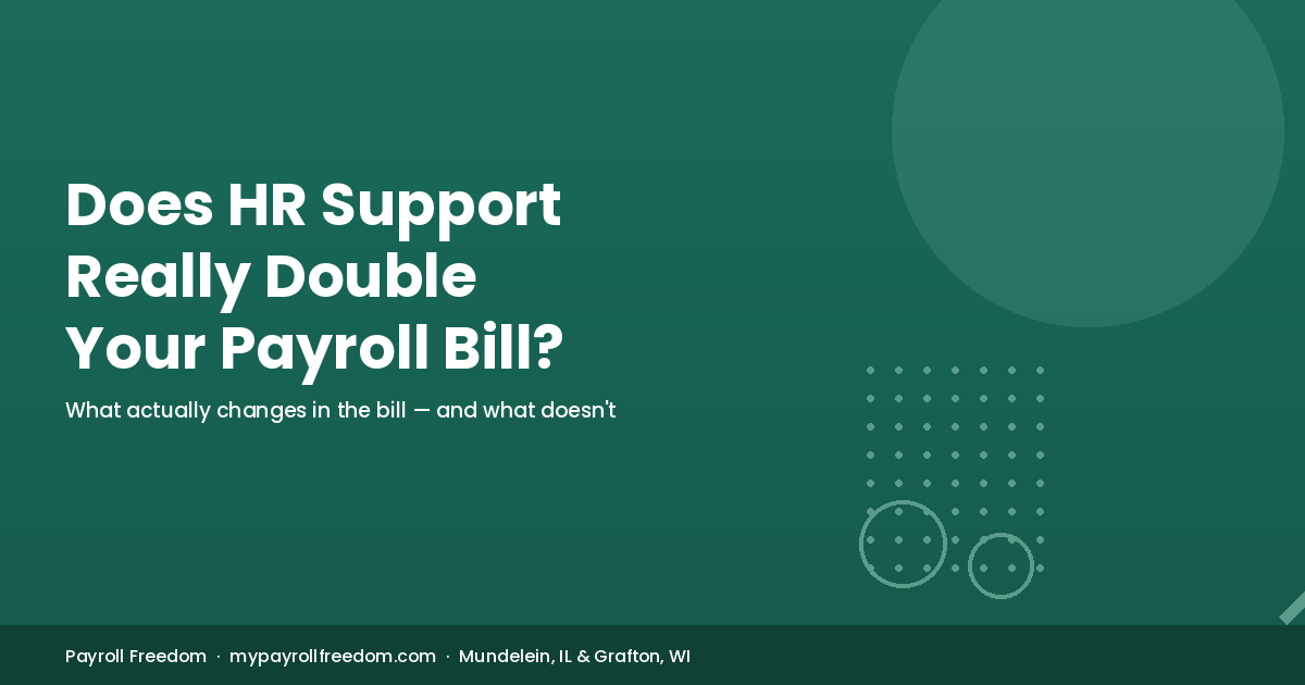 Payroll Freedom graphic on the real cost of adding HR support to payroll services.